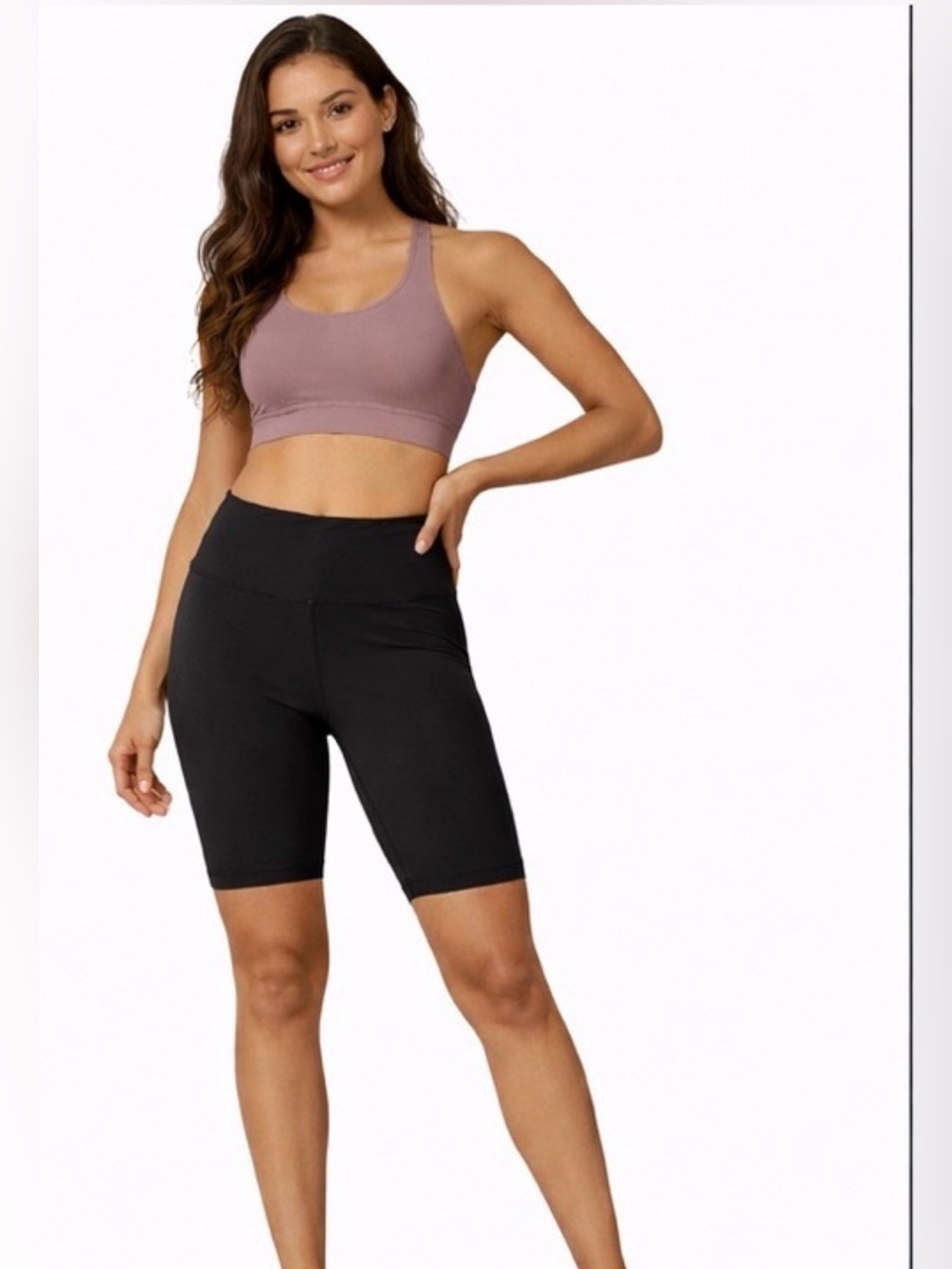 Calvin Klein Black Biker Shorts L | High Rise Athletic Workout Shorts